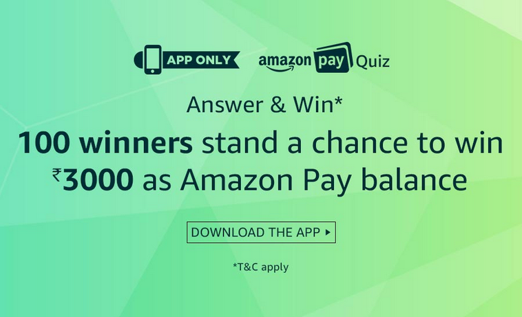 Amazon Pay Quiz Answer Today