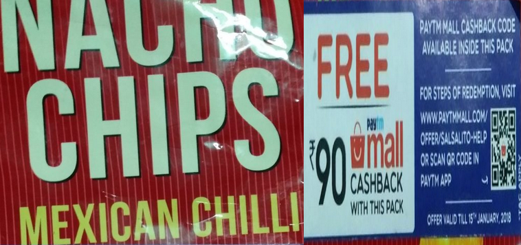 Paytm Nachos Cashback Offer
