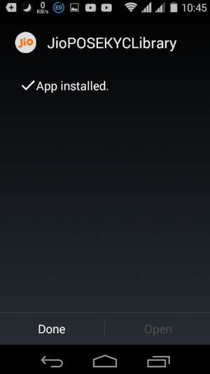 Jio Pos Plus Apk Download Latest Version 2018 Install Package JioPOSEKYCLibrary Done