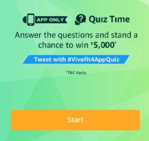 Amazon Garmin Vivofit 4 Quiz Answers Today Contest