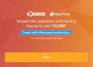 Amazon Comfort Quiz Answers Today