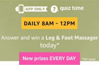 Amazon 7th August Quiz Answers Win Leg and Foot Massager