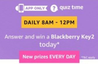 Amazon Blackberry Quiz Answers Today