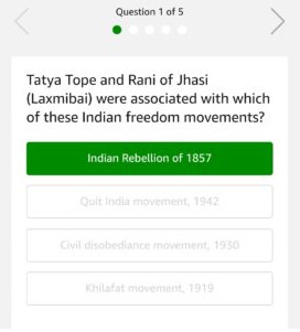 Amazon Freedom Quiz Answers Today