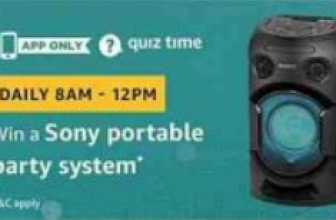 Amazon Sony Portable Party System Quiz Answers Today