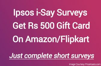 Ipsos I Say surveys get amazon flipkart gift cards by completing short surveys