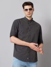 PAUL STREET Full-Sleeves Shirt with Band-Collar