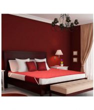 Desirica Red Cotton Mattress Protector